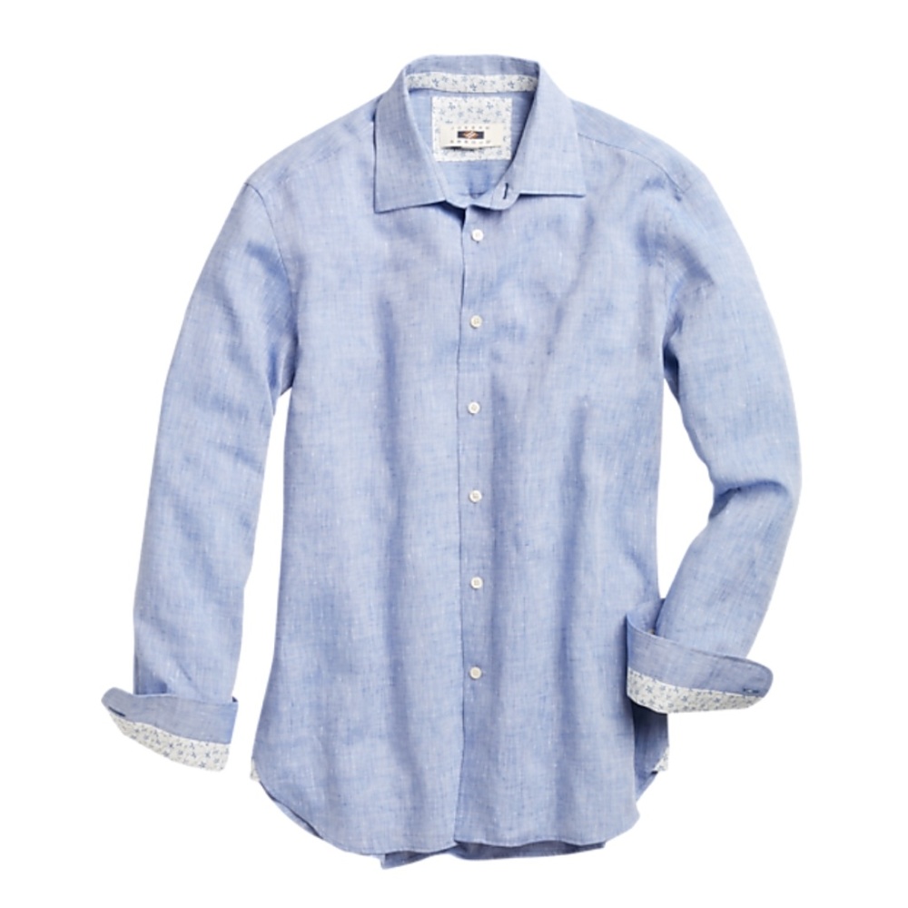 Joseph Abboud Blue Linen Sport Shirt